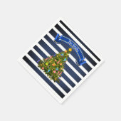 Nautical Christmas Tree Custom Serviette (Ecke)