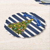 Nautical Christmas Tree Custom Untersetzer (angewinkelt)