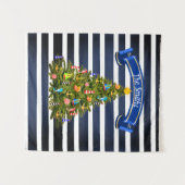 Nautical Christmas Tree Custom Wandteppich (Vorderseite (Horizontal))