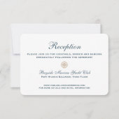 Nautical Classic Compass-Rose | Hochzeitsempfang Einladung (Vorderseite)