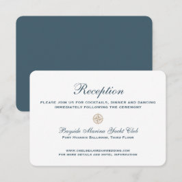 Nautical Classic Compass-Rose | Hochzeitsempfang Einladung