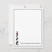 Nautical Coastal Beach Lighthouse Personalisiert Mitteilungskarte (Vorderseite)