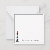 Nautical Coastal Beach Lighthouse Personalisiert Mitteilungskarte (Vorderseite)