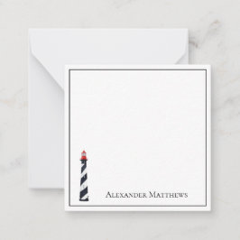Nautical Coastal Beach Lighthouse Personalisiert Mitteilungskarte