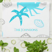 Nautical Coastal Beach Thema Küche Handtuch (Gefaltet)