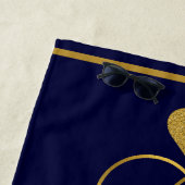 Nautical Coastal Couple Mrs. Wedding Marine blaues Strandtuch (Beispiel)