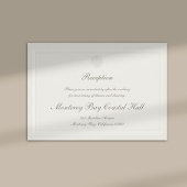 Nautical Coastal Shell Modern Classic Wedding Begleitkarte