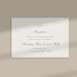 Nautical Coastal Shell Modern Classic Wedding Begleitkarte