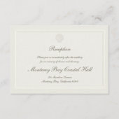 Nautical Coastal Shell Modern Classic Wedding Begleitkarte (Vorderseite)