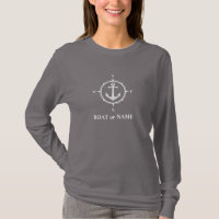 Nautical Compass Ankerplatz Ihres Bootes oder Name