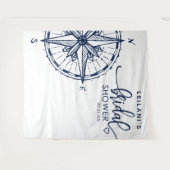 Nautical Compass Brautparty Tapestry Wandteppich (Vorderseite (Horizontal))