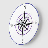 Nautical Compass Face Große Wanduhr (Winkel)