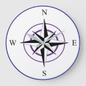 Nautical Compass Face Große Wanduhr (Vorderseite)