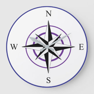 Nautical Compass Face Große Wanduhr