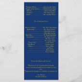 Nautical Compass Navy Yellow Wedding Program Programm (Rückseite)