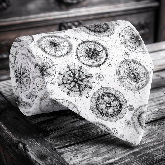 Nautical Compass Rose Krawatte Männer