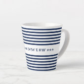 Nautical Coordinates, Personalizelable Milchtasse (Rechte Ecke)