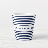 Nautical Coordinates, Personalizelable Milchtasse (Vorderseite)