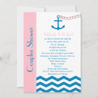 Nautical Couples Coed Polterabend Einladung