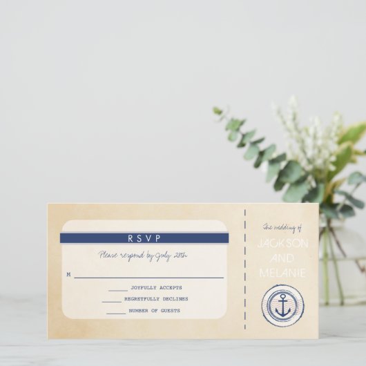 Nautical Cruise Ship Boarding Pass UAWG 2 Dankeskarte (Stehend Vorderseite)