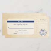 Nautical Cruise Ship Boarding Pass UAWG Dankeskarte (Vorne/Hinten)