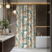 Nautical Curtain Soft Pastel Tones for the Bath Duschvorhang