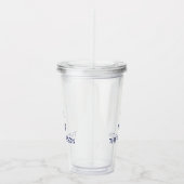 Nautical Custom Boat Name navvy blauer Anker Acryltrinkbecher (Rechts)