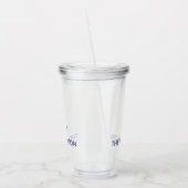 Nautical Custom Boat Name navvy blauer Anker Acryltrinkbecher (Links)