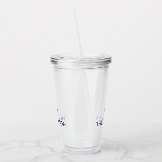 Nautical Custom Boat Name navvy blauer Anker Acryltrinkbecher (Links)