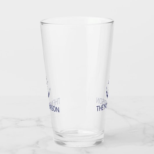 Nautical Custom Boat Name navvy blauer Anker Glas (Links)