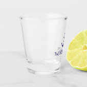 Nautical Custom Boat Name navvy blauer Anker Schnapsglas (Links)