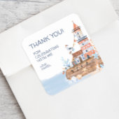 Nautical Custom Lighthouse Quadratischer Aufkleber