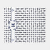 Nautical Dark Blue | Anker für weiße Schiffe | Räd Fleecedecke (Vorderseite (Horizontal))