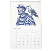 Nautical Delft Blue – Vintage Sailor Calendar Kalender (Jan 2027)