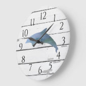 Nautical Delphin Shiplap Beach Rustikale Dekoratio Große Wanduhr (Winkel)