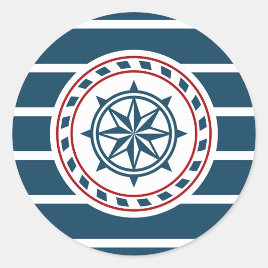 Nautical Design Aufkleber (Vorderseite)