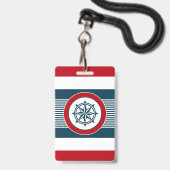 Nautical Design Ausweis (Rückseite mit Lanyard)