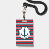 Nautical Design Ausweis (Vorderseite mit Lanyard)