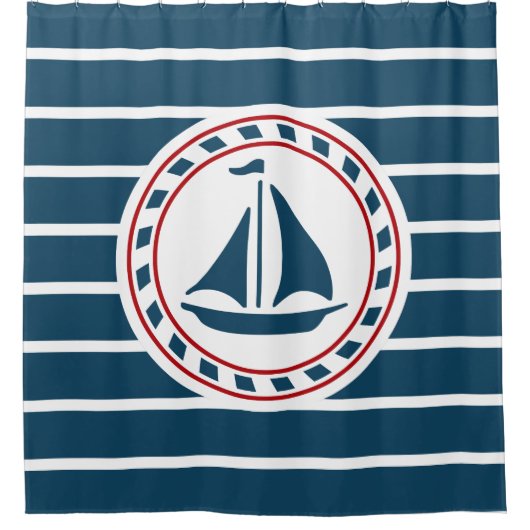 Nautical Design Duschvorhang (Vorderseite)