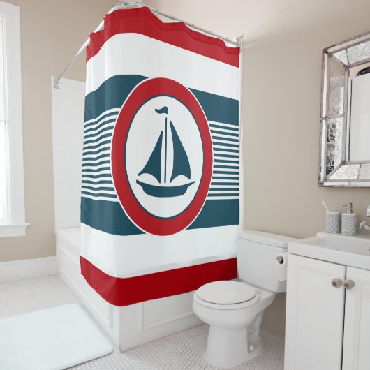 Nautical Design Duschvorhang (Beispiel)
