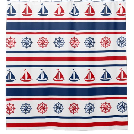 Nautical Design Duschvorhang (Vorderseite)