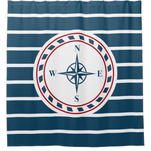Nautical Design Duschvorhang (Vorderseite)