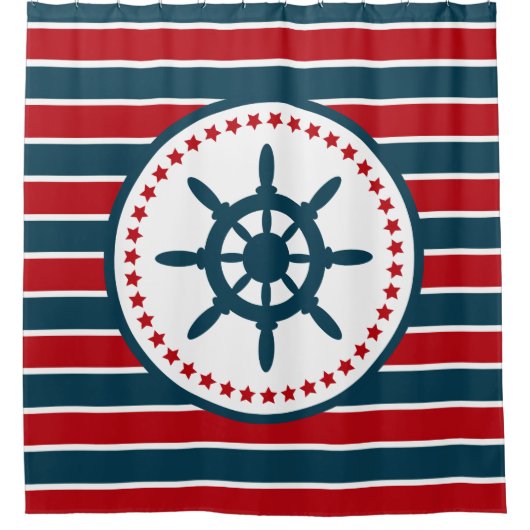 Nautical Design Duschvorhang (Vorderseite)