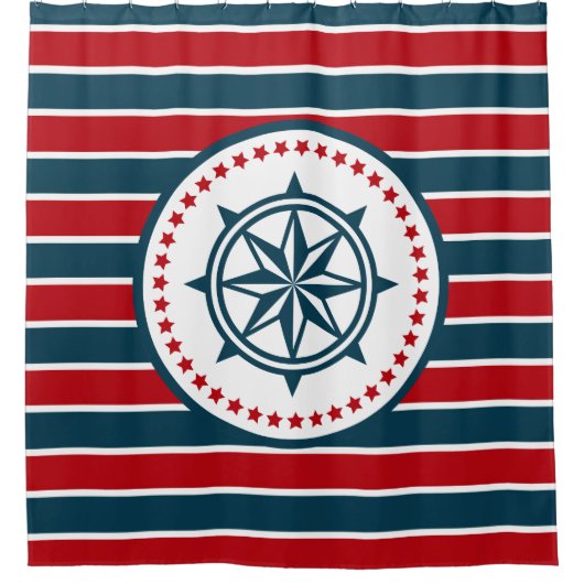 Nautical Design Duschvorhang (Vorderseite)