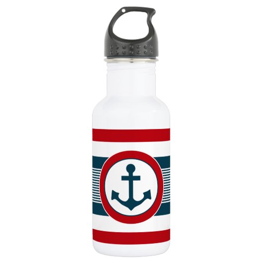 Nautical Design Edelstahlflasche (Vorderseite)