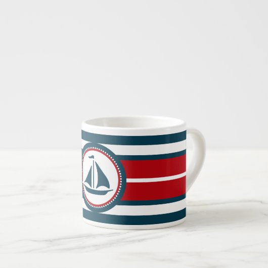 Nautical Design Espressotasse (Vorderseite Rechts)