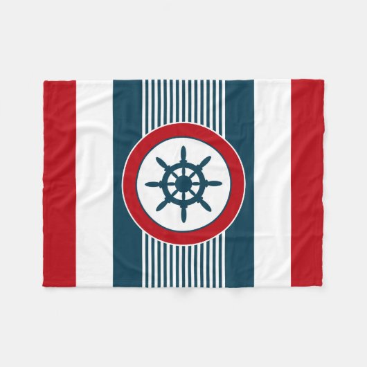 Nautical Design Fleecedecke (Vorderseite (Horizontal))