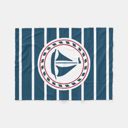 Nautical Design Fleecedecke (Vorderseite (Horizontal))