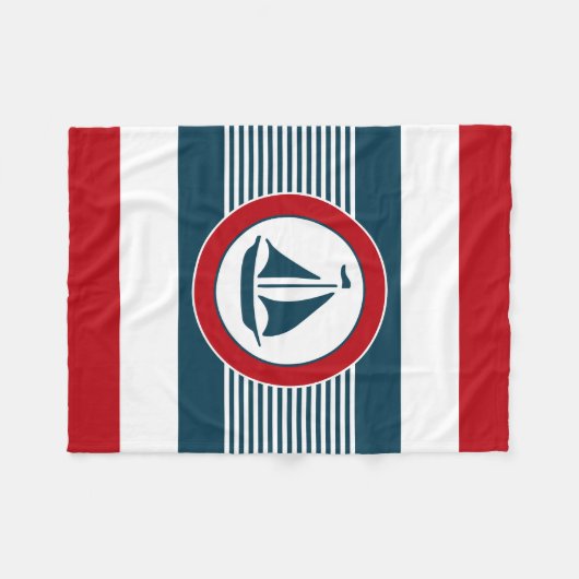 Nautical Design Fleecedecke (Vorderseite (Horizontal))