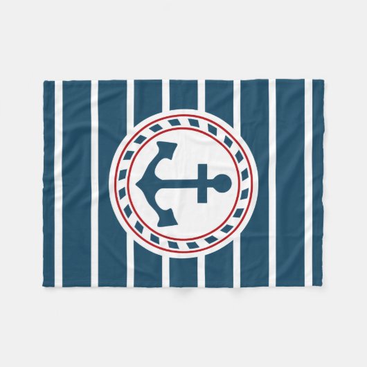 Nautical Design Fleecedecke (Vorderseite (Horizontal))